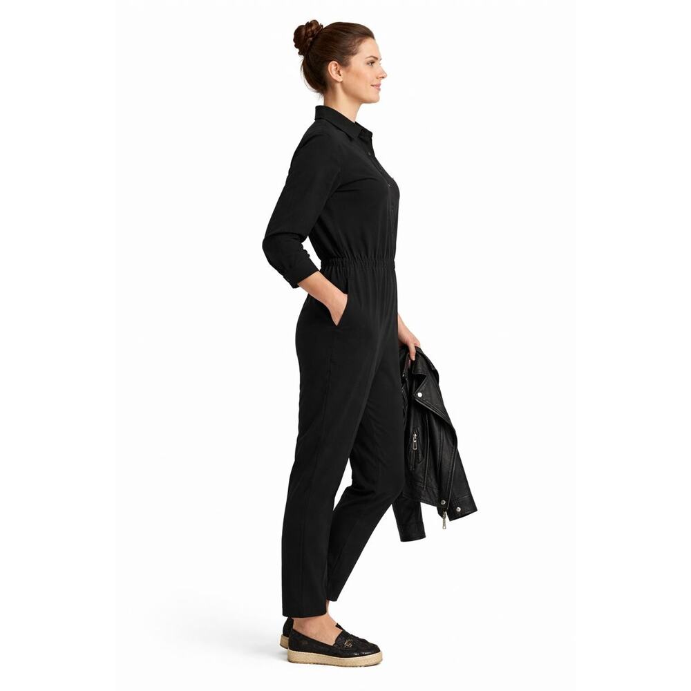 Madewell Black Long Sleeve Straight Legs Jumpsuit Size L - Picture 2 of 8
